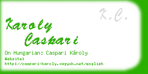 karoly caspari business card