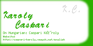 karoly caspari business card